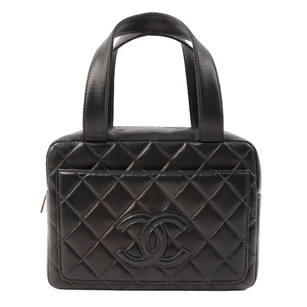 Chanel New Arrival Handbag with Gold HardwareChanel Around 2000 Made Cc Mark Stitch Top Handle Bag Mini Black