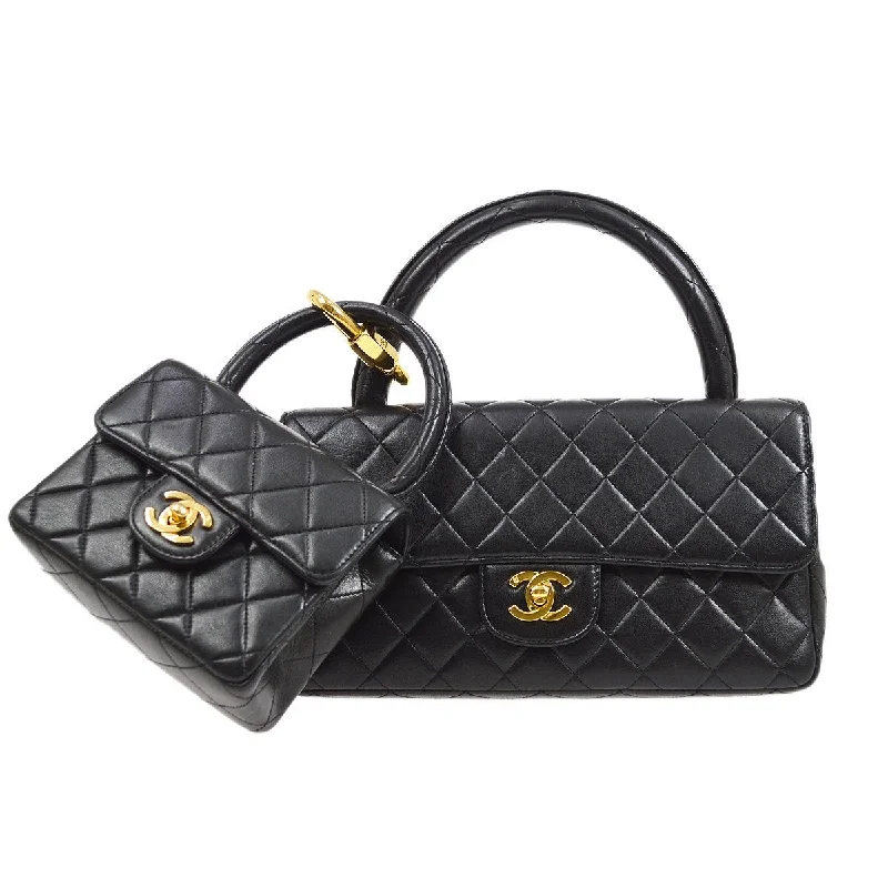 Chanel Colorful Handbag for Spring OutfitsCHANEL Classic Single Flap Handbags Set Black Lambskin 10108