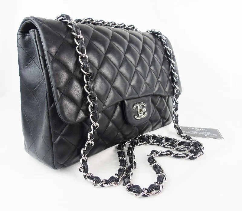 Chanel Medium Tote Bag for Office LadiesCHANEL black leather jumbo flap bag SHW