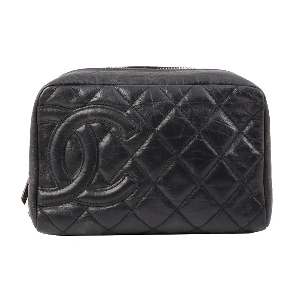 Chanel New Arrival Handbag with Gold HardwareChanel Around 2008 Made Cambon Pouch Black