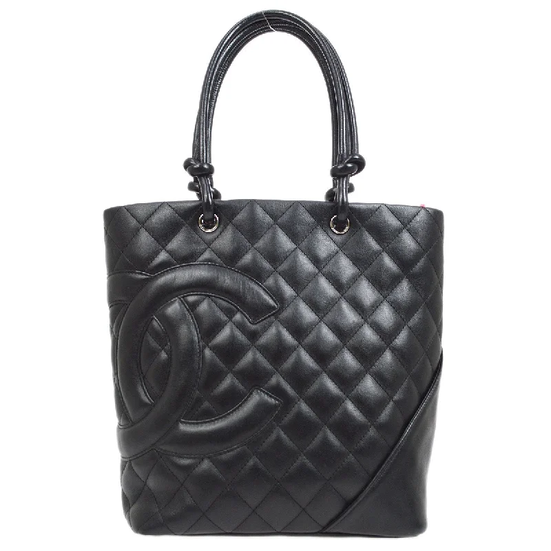 Chanel Black Handbag for Business MeetingsCHANEL 2004-2005 Cambon Ligne Tote Bag Black Calfskin 54803