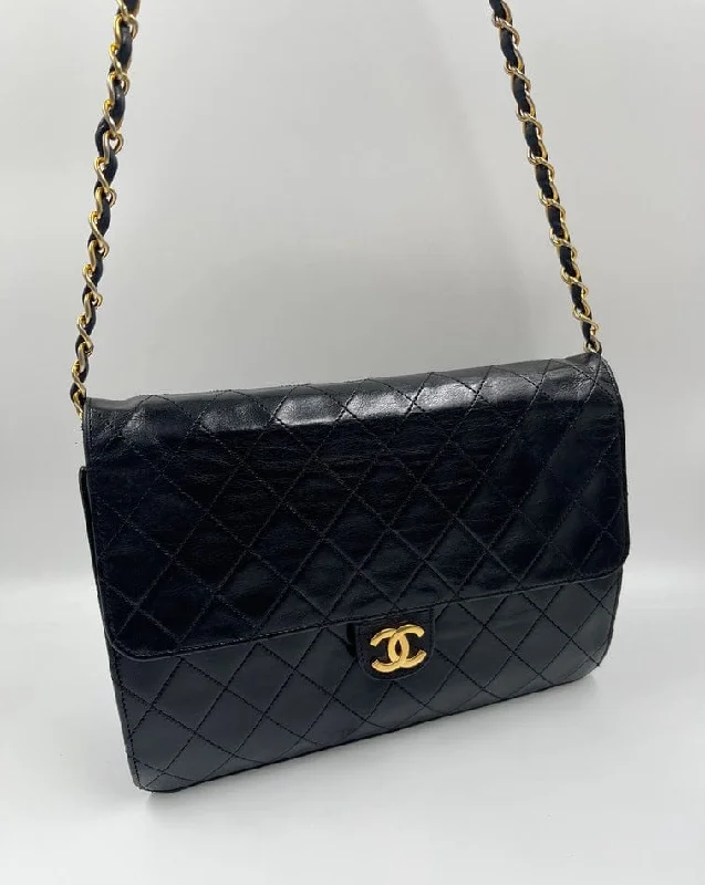 Chanel Luxury Handbag for High - End EventsVintage Black Chanel Flap Bag