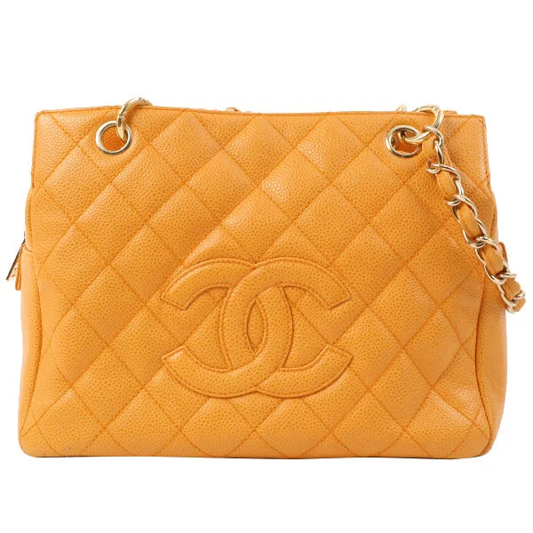 Chanel Vintage Inspired Handbag for Retro LoversChanel Around 2003 Made Caviar Skin Cc Mark Stitch Shoulder Bag Mandarine Orange