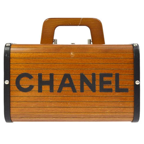 Chanel Classic Flap Bag for Evening PartyCHANEL * 1990s Wooden Vanity Handbag ao09468