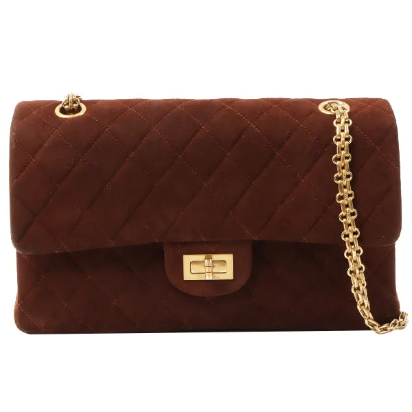 Chanel Vintage Inspired Handbag for Retro LoversChanel Around 1998 Made Suede 2.55 Classic Flap Chain Bag 25Cm Brown