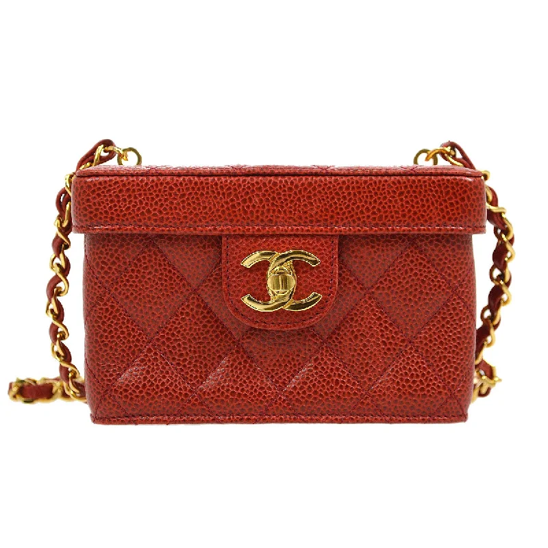 Chanel Small Crossbody Bag for TravelCHANEL Shoulder Bag Micro Red Caviar 15852