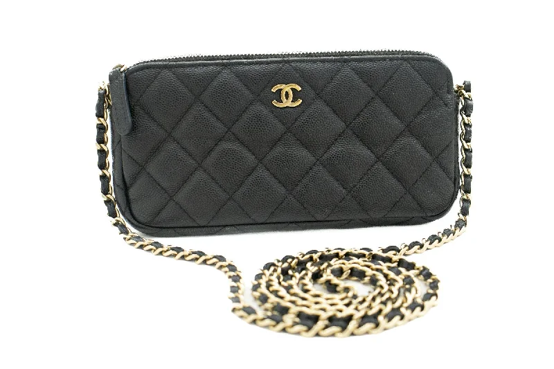 Chanel Colorful Handbag for Spring OutfitsCHANEL Caviar Wallet On Chain WOC Double Zip Chain Shoulder Bag j70