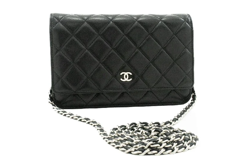 Chanel Colorful Handbag for Spring OutfitsCHANEL Black Classic Wallet On Chain WOC Shoulder Bag Lambskin SV k52