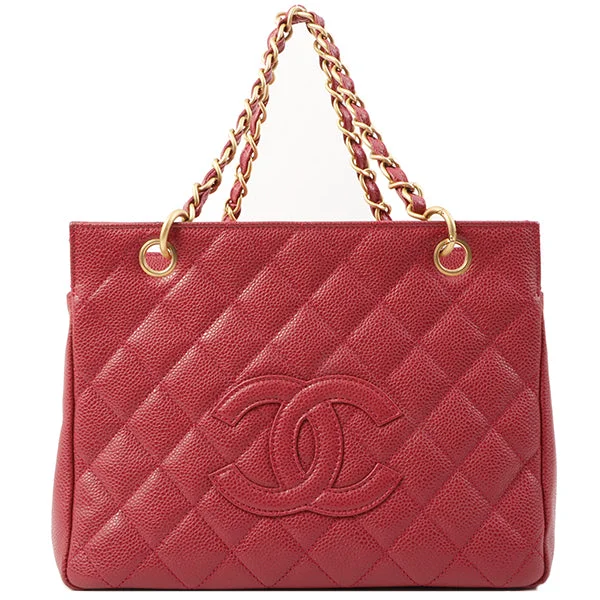 Chanel Luxury Handbag for High - End EventsChanel Around 2000 Made Caviar Skin Cc Mark Stitch Chain Top Handle Bag Pink