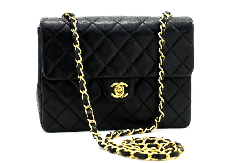 Chanel New Arrival Handbag with Gold HardwareCHANEL Mini Square Small Chain Shoulder Bag Crossbody Black Quilt h30