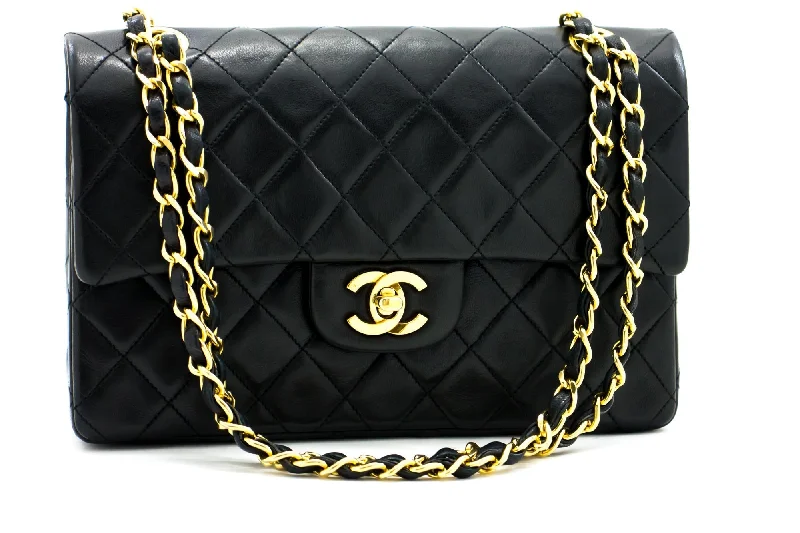 Chanel Designer Handbag with Unique DesignCHANEL 2.55 Double Flap Small Chain Shoulder Bag Black Lambskin h21