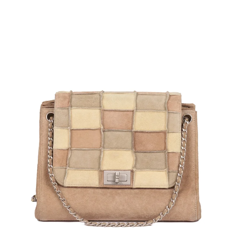 Chanel Colorful Handbag for Spring OutfitsChanel Beige Patchwork Suede Small Accordion 255 Reissue Classic Single Flap Bag