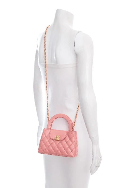 Chanel Chain Strap Handbag for Everyday UseChanel 2023 Pink Calfskin Small Kelly Shopper