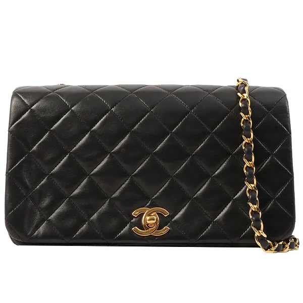 Chanel Chain Strap Handbag for Everyday UseChanel Around 1990 Made Full Flap Chain Bag 23Cm Black