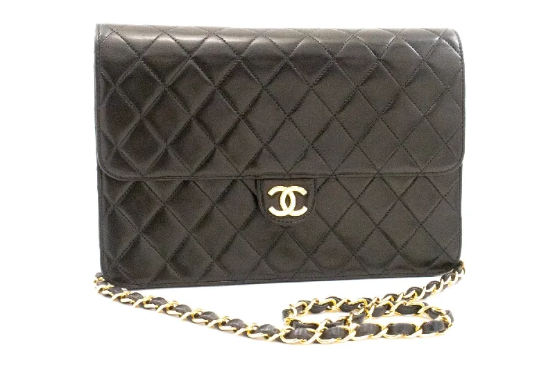 Chanel New Arrival Handbag with Gold HardwareCHANEL Chain Shoulder Bag Clutch Black Quilted Flap Lambskin Purse k36