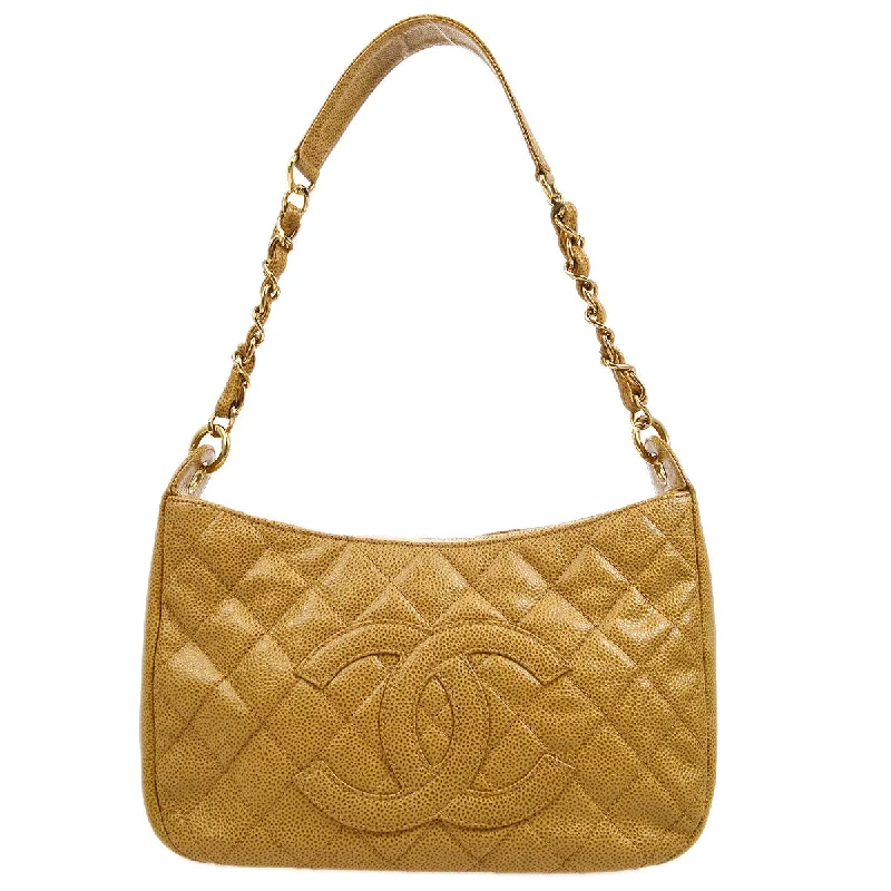 Chanel Vintage Inspired Handbag for Retro LoversCHANEL 2003-2004 Hobo Bag Beige Caviar 23891