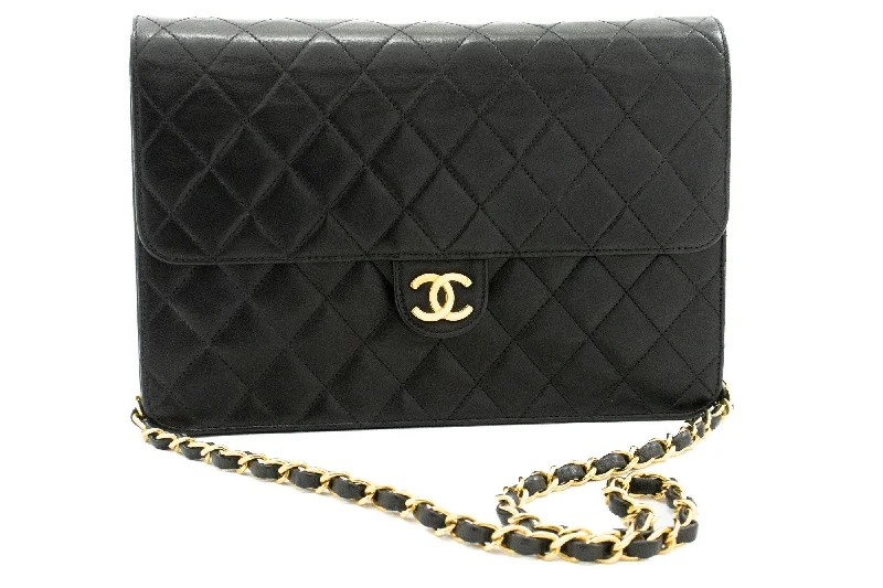 Chanel New Arrival Handbag with Gold HardwareCHANEL Chain Shoulder Bag Clutch Black Quilted Flap Lambskin Purse j98