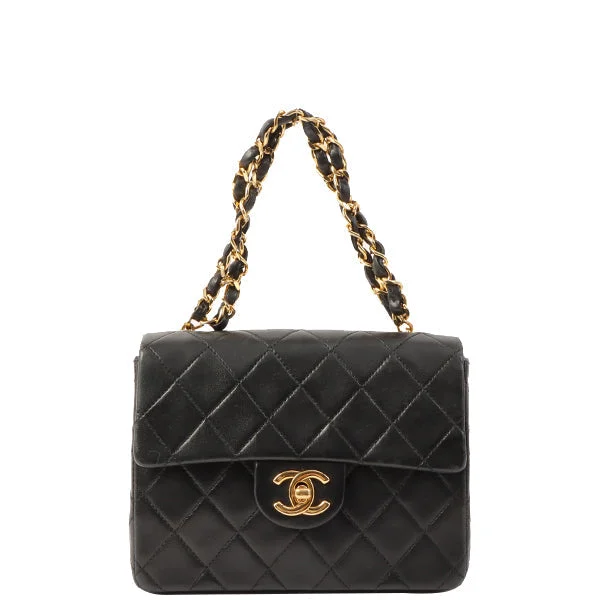 Chanel Quilted Leather Shoulder Bag for FashionistasChanel Around 1995 Made Classic Flap Chain Top Handle Bag Mini Black