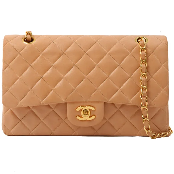 Chanel Classic Flap Bag for Evening PartyChanel Around 1990 Made Classic Flap Chain Bag 25Cm Salmon Pink