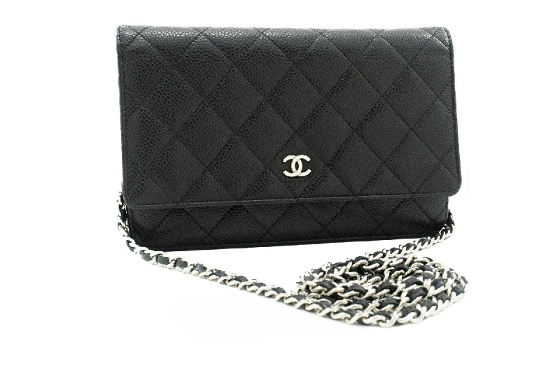 Chanel Small Crossbody Bag for TravelCHANEL Caviar Wallet On Chain WOC Black Shoulder Bag Crossbody k38