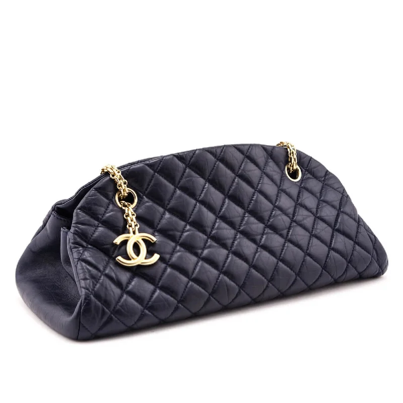 Chanel Black Handbag for Business MeetingsChanel Navy Quilted Aged Calfskin Mademoiselle Bowler Bag