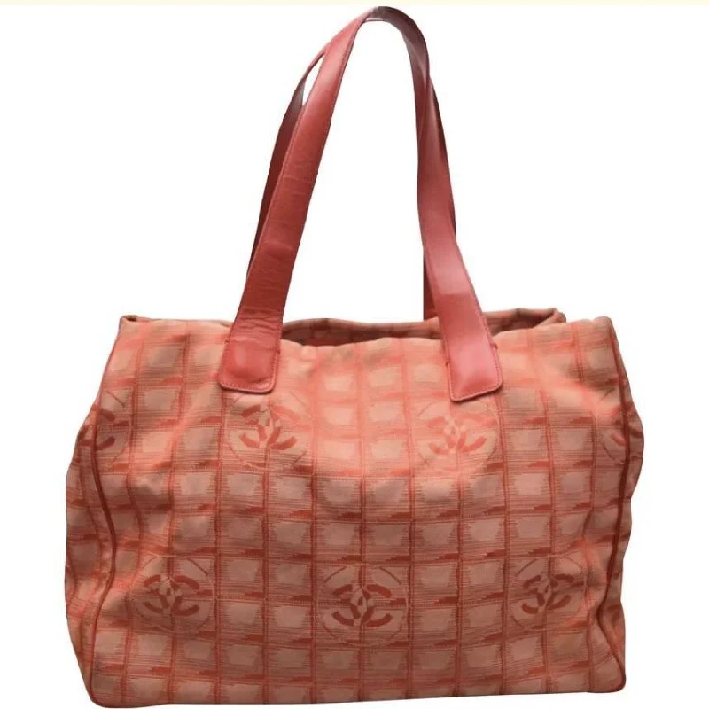 Chanel Luxury Handbag for High - End EventsChanel Large CC Travel Tote: Rare Red and Tan Color