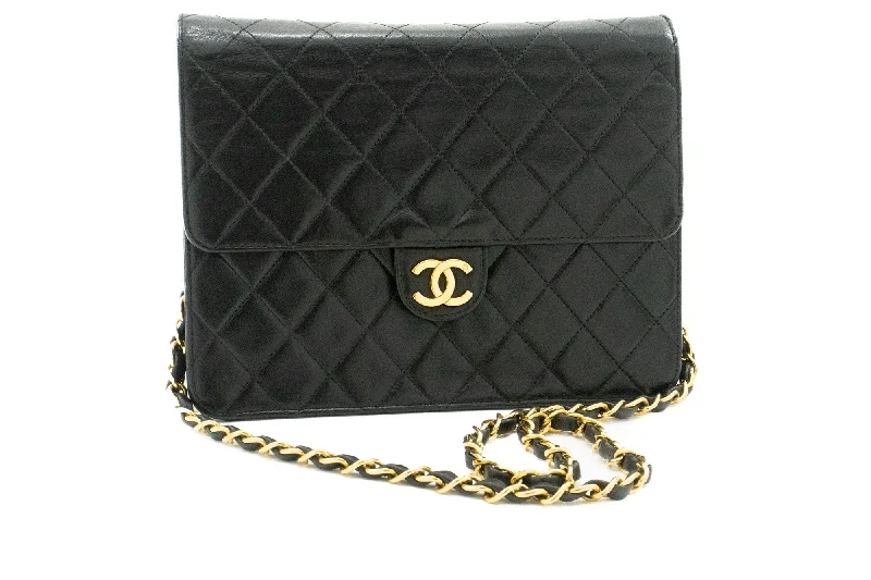 Chanel Colorful Handbag for Spring OutfitsCHANEL Small Chain Shoulder Bag Clutch Black Quilted Flap Lambskin j60