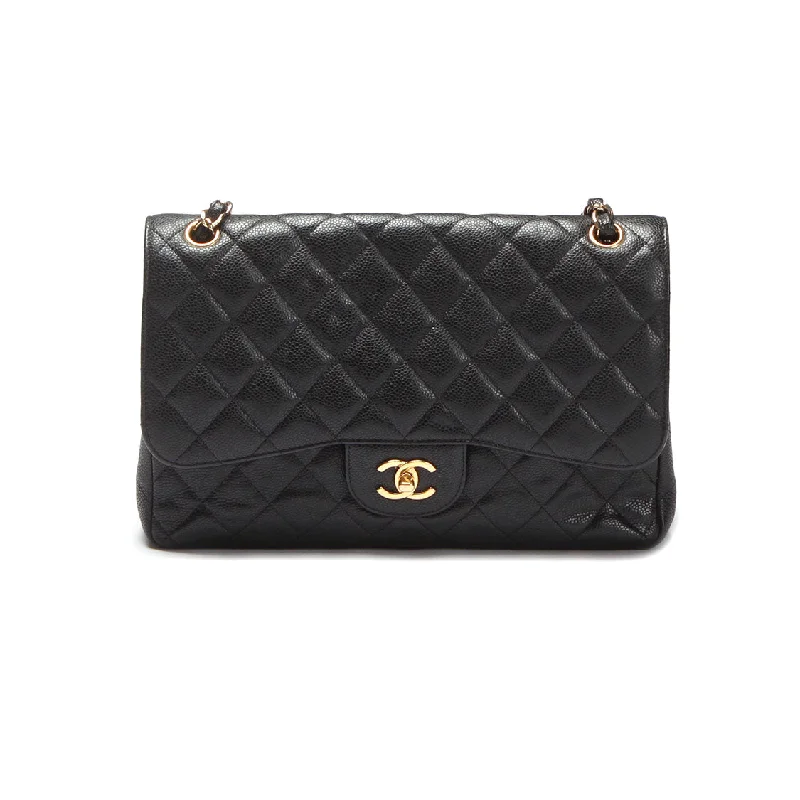 Chanel All - Match Handbag for Versatile StylingChanel Caviar Jumbo Classic Flap Bag Leather Shoulder Bag in Excellent condition