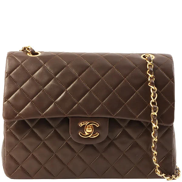 Chanel Colorful Handbag for Spring OutfitsChanel Around 1990 Made Classic Flap Turn-Lock Chain Bag Brown