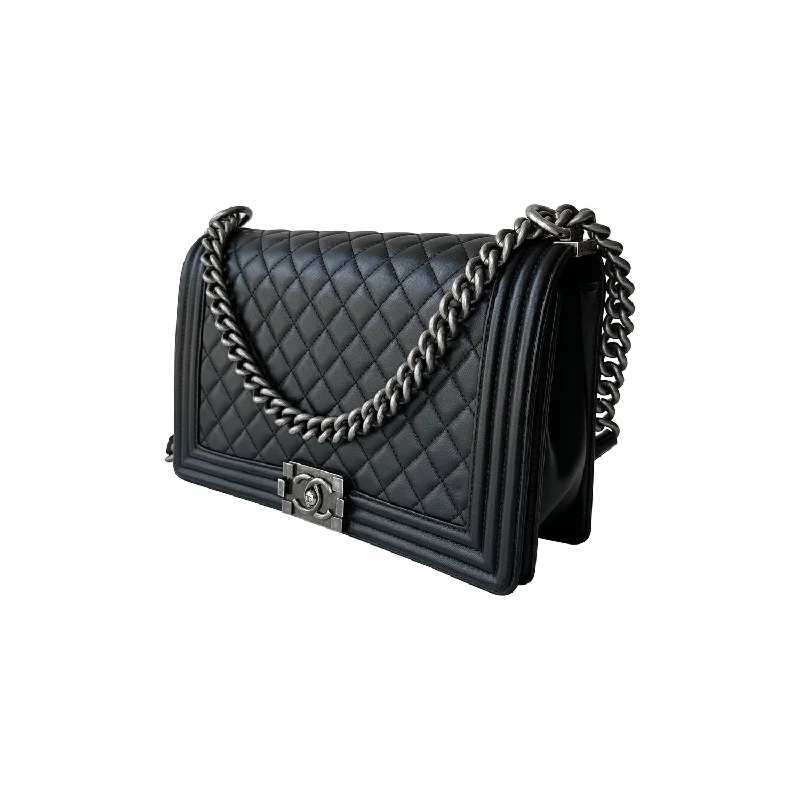 Chanel All - Match Handbag for Versatile StylingChanel Quilted Large Boy Bag