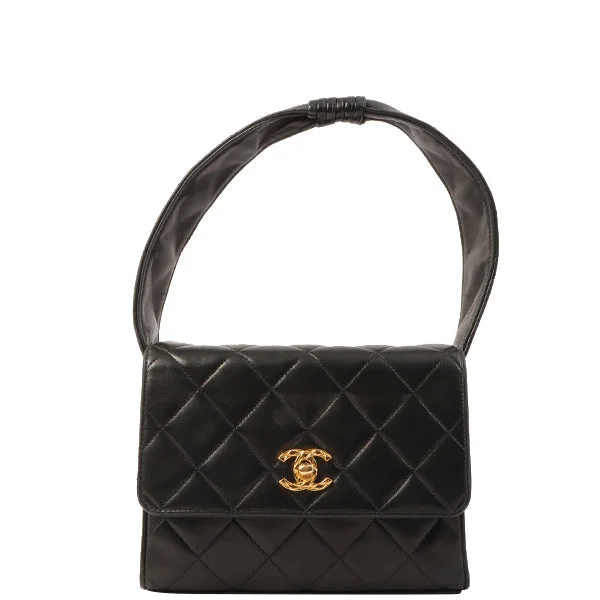 Chanel Medium Tote Bag for Office LadiesChanel Around 1997 Made Turn-Lock Top Handle Bag Black