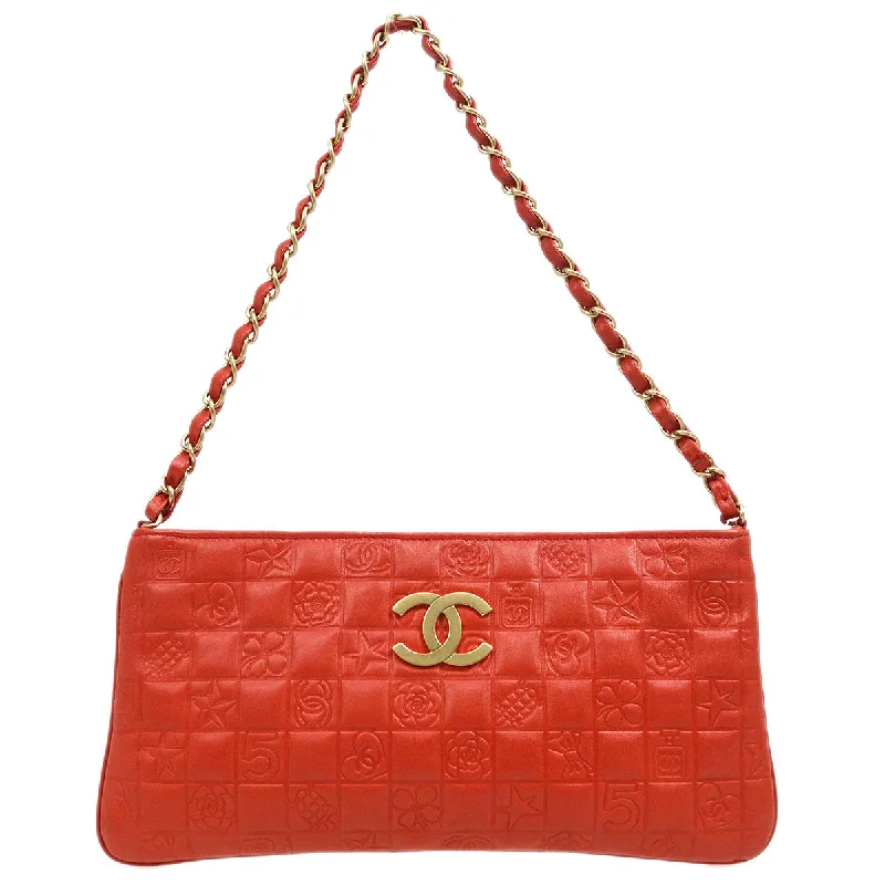 Chanel Designer Handbag with Unique DesignCHANEL 2003-2004 Icon Handbag Coral Pink Lambskin 15713