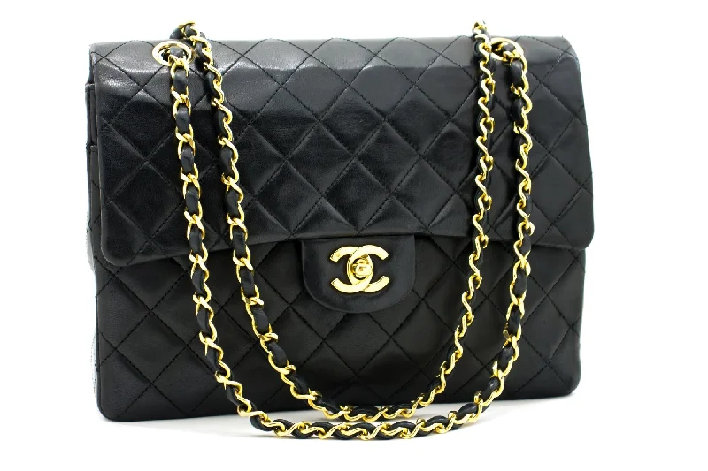 Chanel Black Handbag for Business MeetingsCHANEL 2.55 Double Flap Square Chain Shoulder Bag Black Lambskin h72