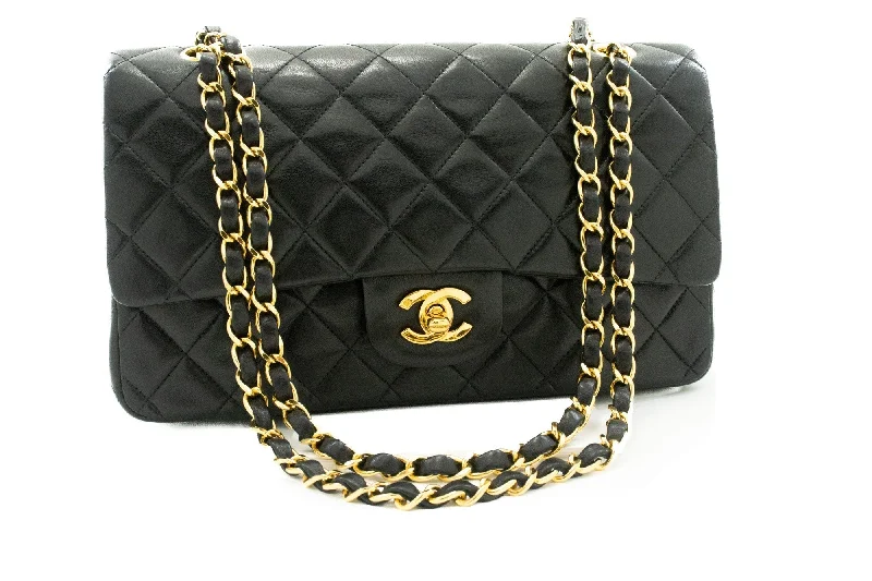 Chanel Medium Tote Bag for Office LadiesCHANEL Classic Double Flap 10" Chain Shoulder Bag Black Lambskin k39