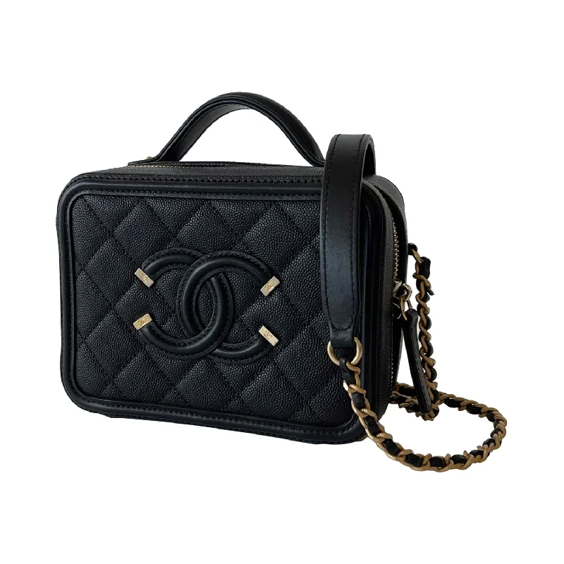 Chanel Chain Strap Handbag for Everyday UseChanel Small Filigree Vanity Case