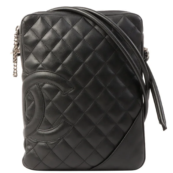 Chanel Quilted Leather Shoulder Bag for FashionistasChanel Around 2005 Made Cambon Shoulder Bag Black