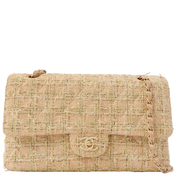 Chanel New Arrival Handbag with Gold HardwareChanel Around 2006 Made Tweed Classic Flap Chain Bag 25Cm Salmon Pink/Multi