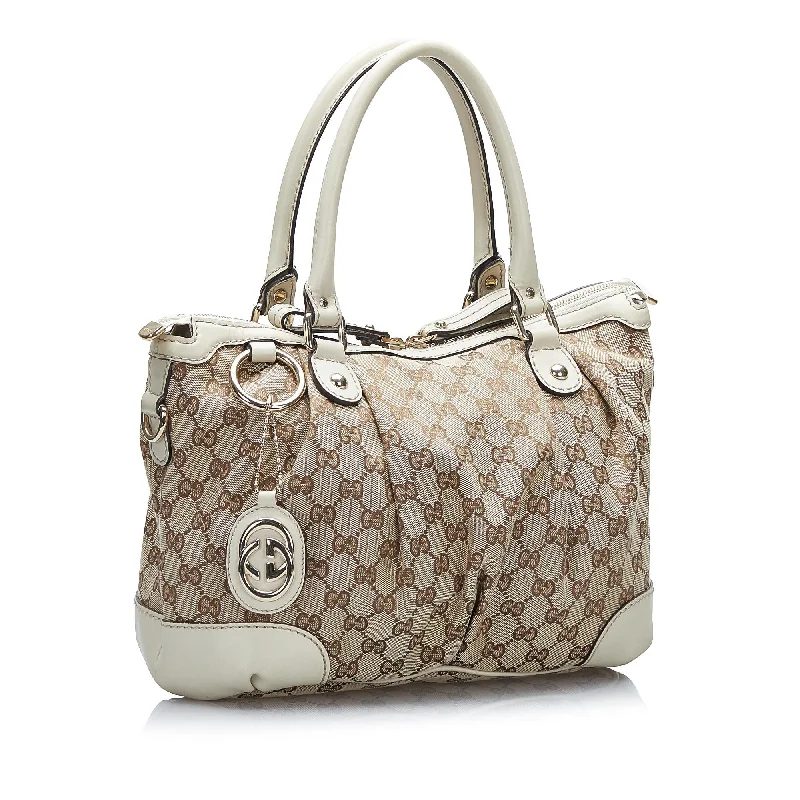 Women Gucci bags with a detachable mobile phone holderGucci GG Canvas Sukey (SHG-qlDjK2)