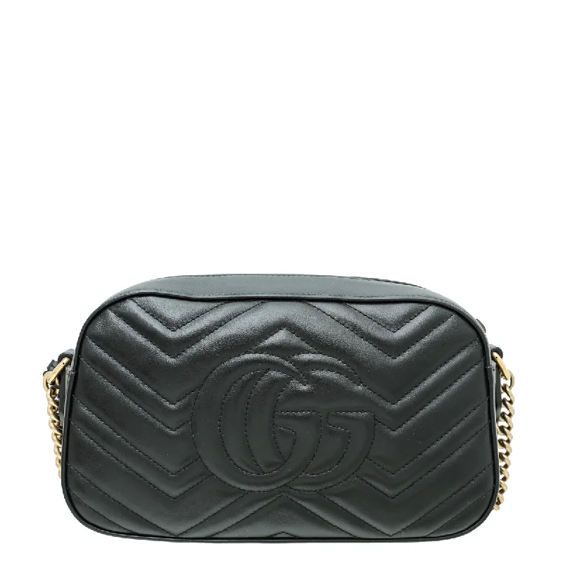 Gucci Marmont bags for women with a contrast - colored interiorGucci Black GG Marmont Animal Studs Small Shoulder Bag