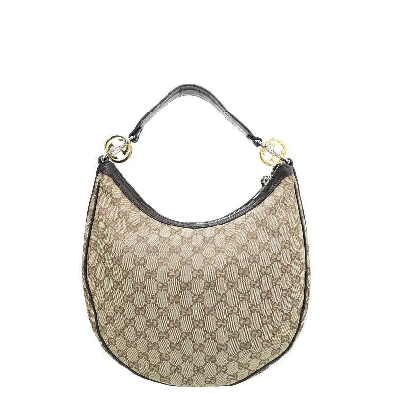 Gucci Marmont bags for women with quilted leather exteriorsGucci Bicolor GG Twins Medium Hobo Bag