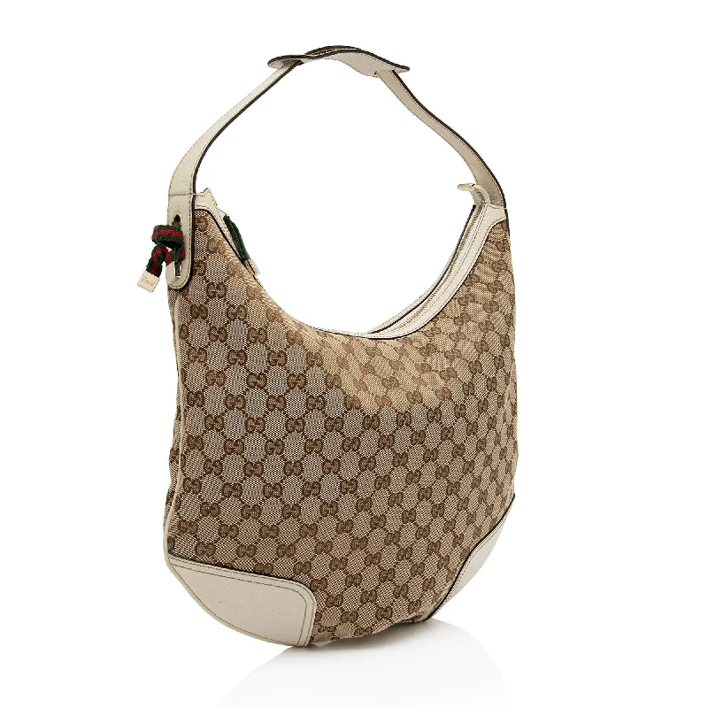 Gucci handbags for women with a beaded trimGucci GG Canvas Princy Large Hobo (SHF-nIZpdD)