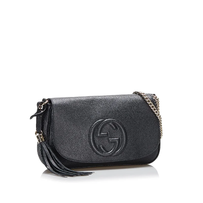 Ladies Gucci Dionysus bags with a star - shaped charmGucci Soho Flap Crossbody (SHG-UVI074)