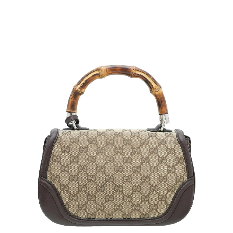 Medium - sized Women Gucci handbags for everyday useGucci Bicolor New Bamboo Top Handle Medium Bag