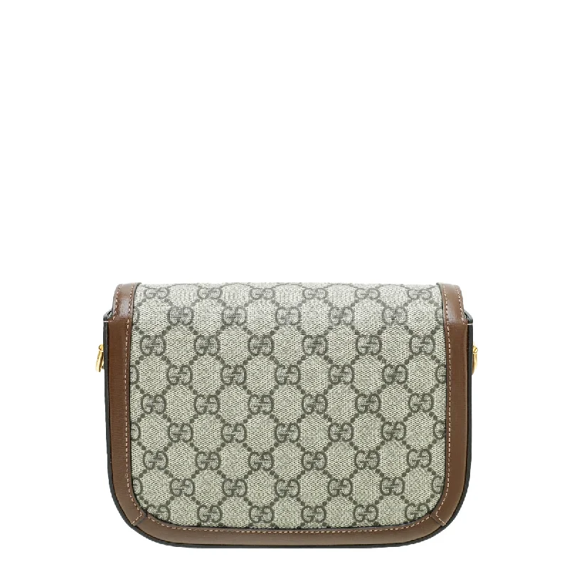 Women Gucci Sylvie bags with a leather - wrapped handleGucci Bicolor Horsebit 1955 Mini Bag