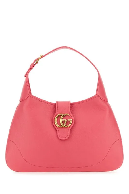 Women Gucci bags with a chain - link trim and a leather bodyGucci Woman Fuchsia Leather Aphrodite Shoulder Bag