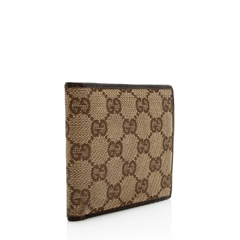 Gucci Marmont bags for women with a snakeskin - effect panelGucci GG Canvas Bi-Fold Wallet (22146)