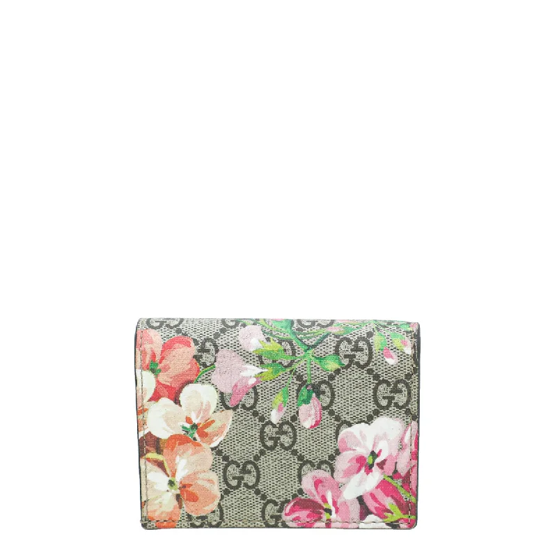 Small - sized Women Gucci shoulder bags for evening outingsGucci Bicolor GG Supreme Blooms Card Case Wallet