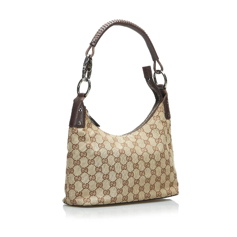 Gucci handbags for women with a patent - leather finishGucci GG Canvas Shoulder Bag (SHG-mViepe)