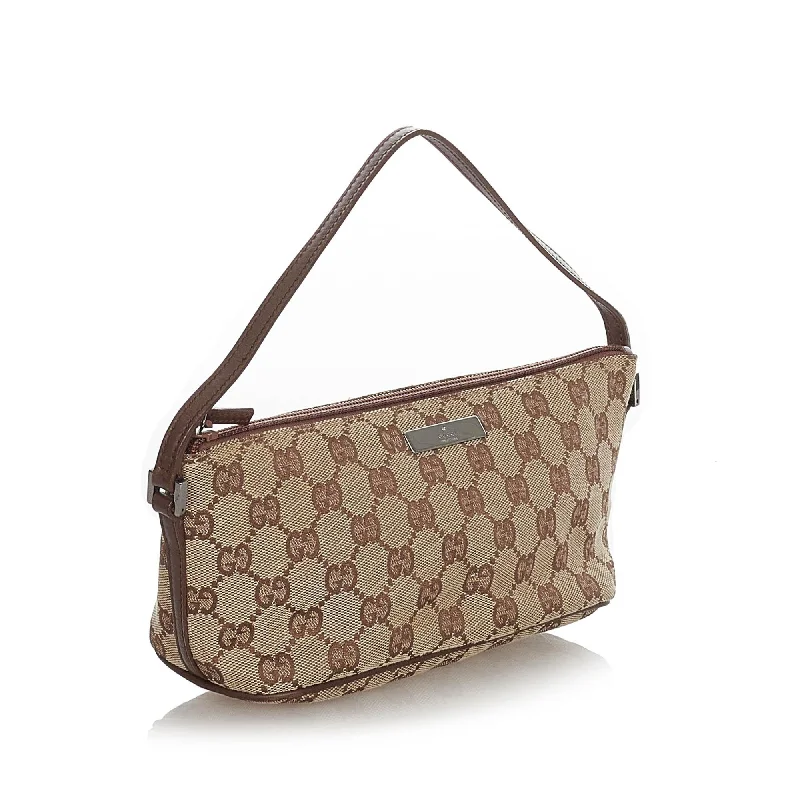 Ladies Gucci Dionysus bags with a chain - link shoulder strapGucci GG Canvas Boat Baguette (23221)