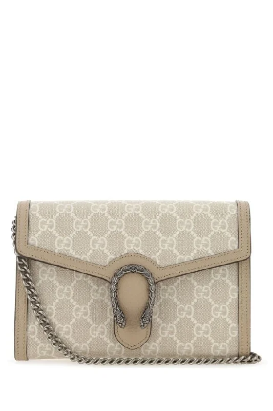 Ladies Gucci Dionysus bags with a chain - link shoulder strapGucci Woman Gg Supreme Fabric Dionysus Clutch